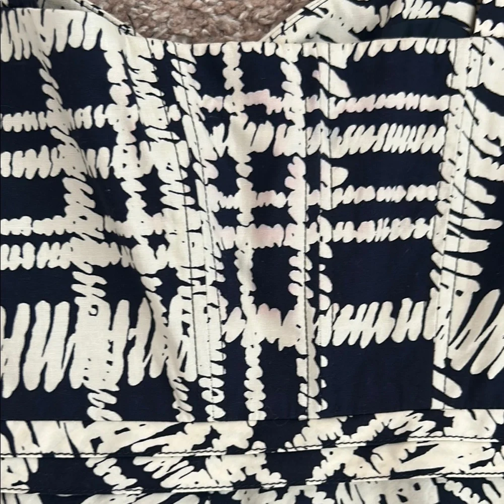 Karen millen navy and White Patterned Dress - Picture 9 of 10
